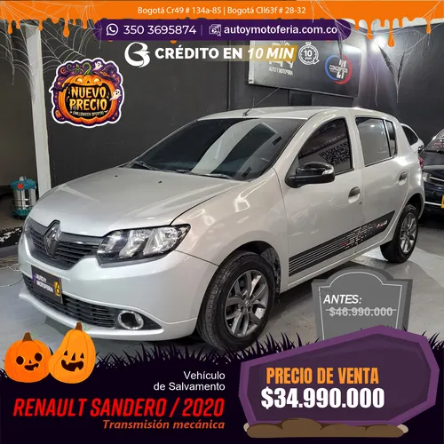 RENAULT SANDERO AUTHENTIQUE 2020 SALVAMENTO